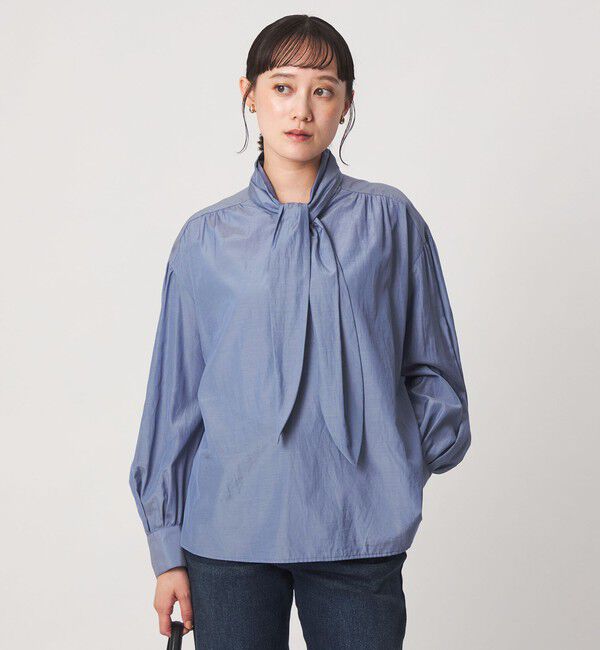 UNITED ARROWS green label relaxing「ボータイ ブラウス」|シャツ・ブラウス|LT.BLUE