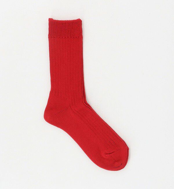STEVEN ALAN「＜Steven Alan＞コットン リブ ソックス」|ソックス|RED