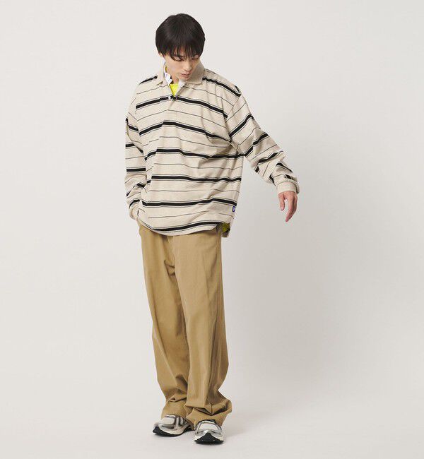NICE WEATHER「＜NICE WEATHER＞ボーダー ロングスリーブ ポロシャツ」|Tシャツ・カットソー|