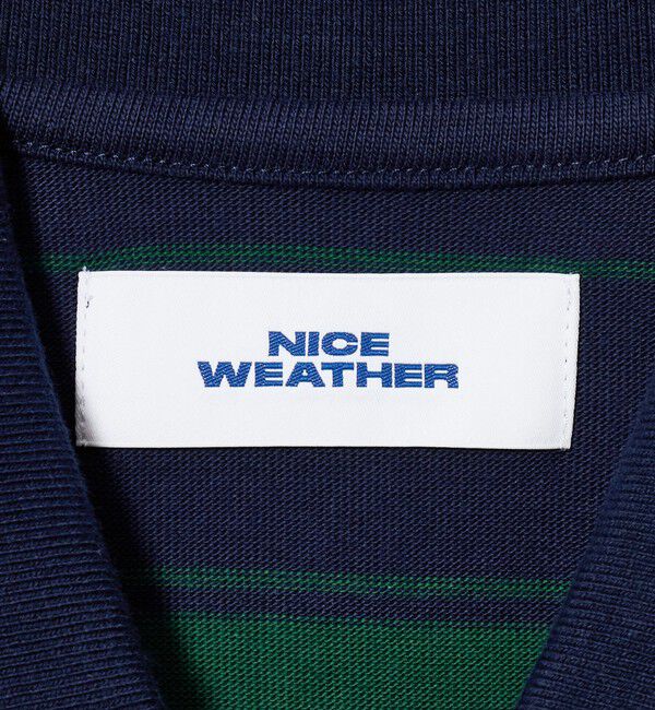 NICE WEATHER「＜NICE WEATHER＞ボーダー ロングスリーブ ポロシャツ」|Tシャツ・カットソー|