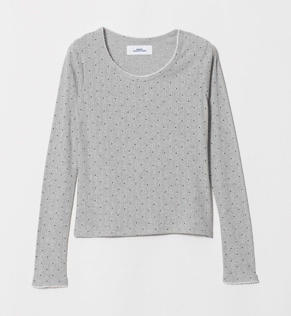 NICE WEATHER「＜NICE WEATHER＞ドットレース カットソー」|Tシャツ・カットソー|