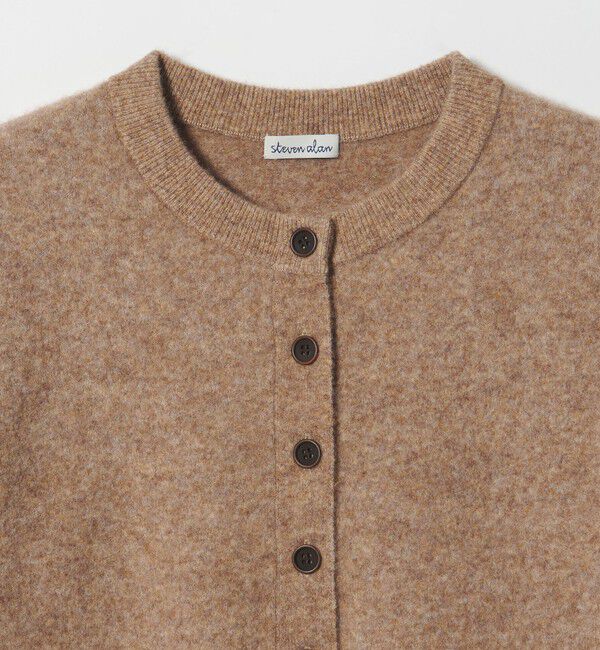 STEVEN ALAN「＜Steven Alan＞ウール ナイロン キャメル ミックス ヘンリーネック ニット」|ニット・セーター|
