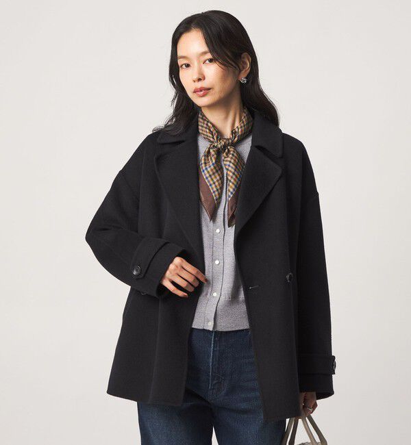 UNITED ARROWS green label relaxing「［size SHORTあり］リバー ミドルコート」|その他|BLACK