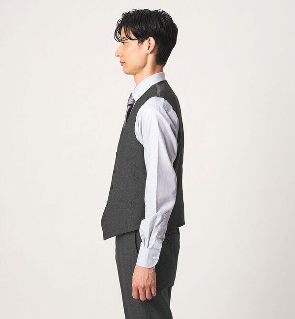 UNITED ARROWS green label relaxing「A+ TWPU バーズアイ 5B スリム セットアップ ベスト」|ベスト・ジレ|