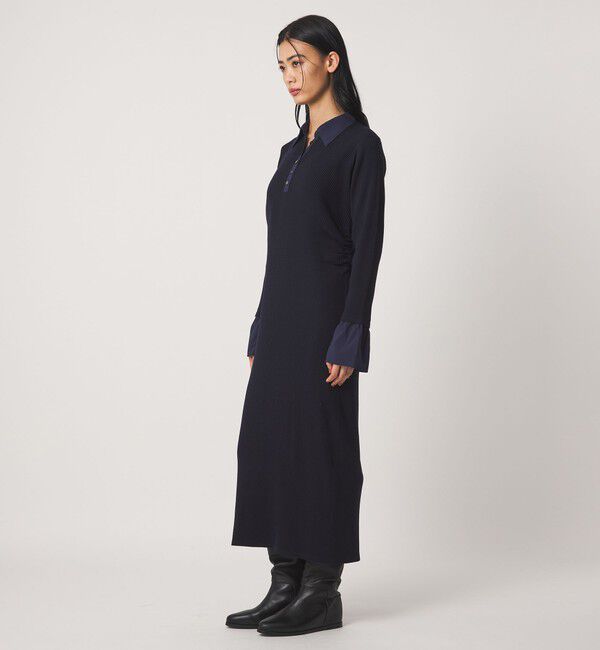 EMMEL REFINES「＜EMMEL REFINES＞EM エリツキ リブニット ワンピース」|ワンピース|