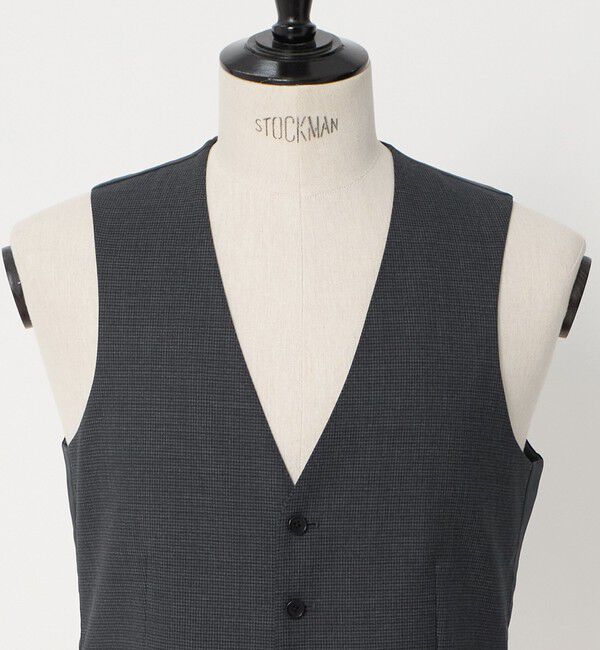UNITED ARROWS green label relaxing「REDA ハウンドトゥース スリム 5B スーツベスト」|ベスト・ジレ|
