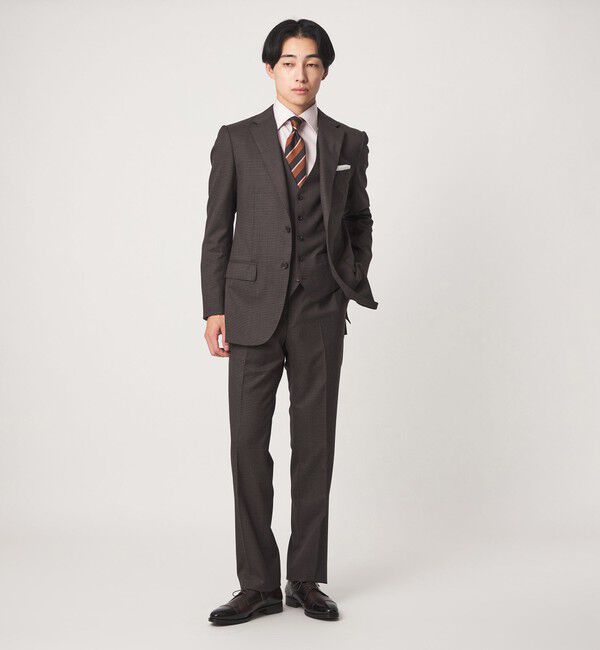 UNITED ARROWS green label relaxing「REDA ハウンドトゥース スリム 5B スーツベスト」|ベスト・ジレ|