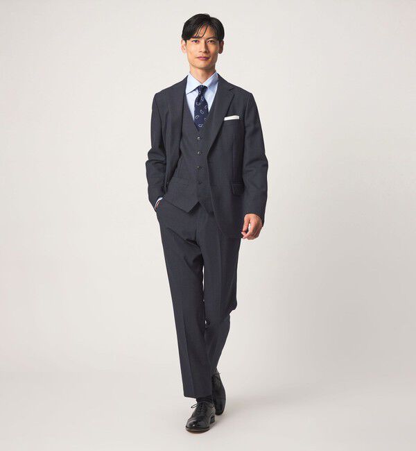 UNITED ARROWS green label relaxing「A+ TWPU バーズアイ 5B スリム セットアップ ベスト」|ベスト・ジレ|