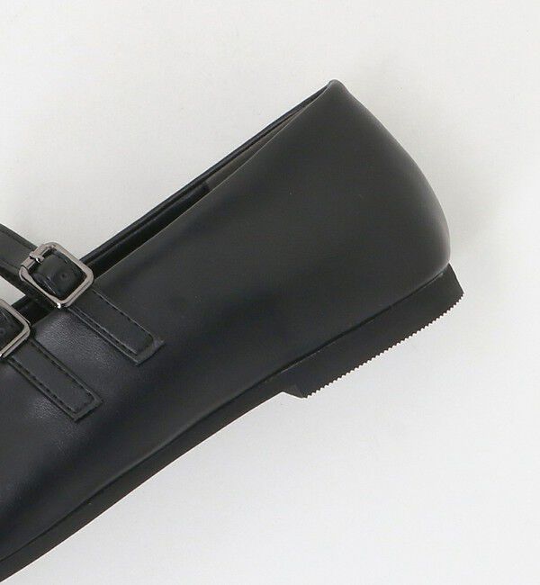 BEAUTY&YOUTH UNITED ARROWS「レザーライク Wベルト フラットシューズ」|ローファー|