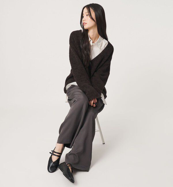 BEAUTY&YOUTH UNITED ARROWS「レザーライク Wベルト フラットシューズ」|ローファー|