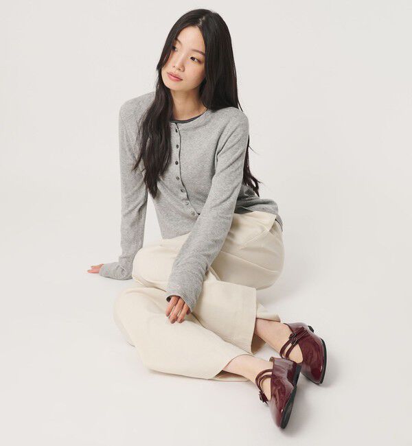 BEAUTY&YOUTH UNITED ARROWS「レザーライク Wベルト フラットシューズ」|ローファー|