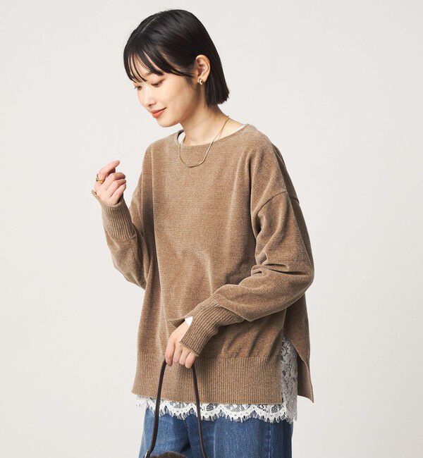 UNITED ARROWS green label relaxing「モール ロングスリーブ プルオーバー ニット」|ニット・セーター|