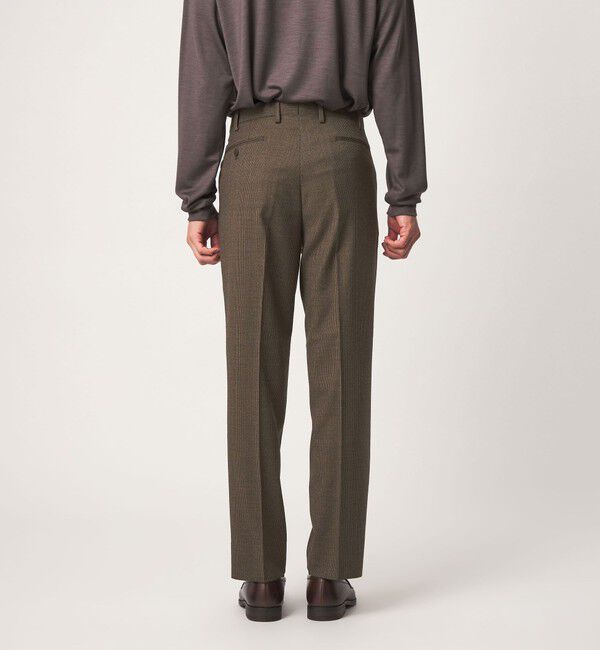 UNITED ARROWS green label relaxing「TWPU サキソニー スタンダード スラックス -ストレッチ・ウエストアジャスター-」|スラックス|