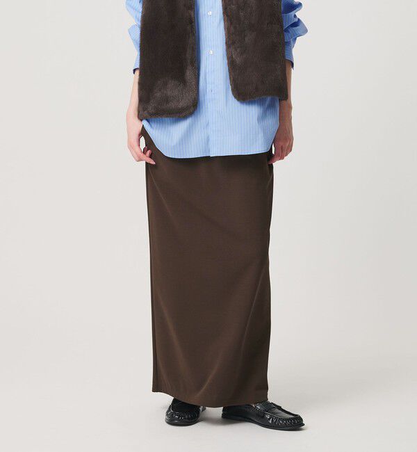 BEAUTY&YOUTH UNITED ARROWS「【WEB限定】ジャージー ドローコードスカート ウォッシャブル」|スカート|DK.BROWN