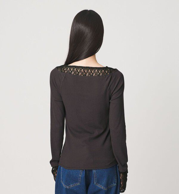 BEAUTY&YOUTH UNITED ARROWS「レースドッキング ロングスリーブ カットソー」|Tシャツ・カットソー|