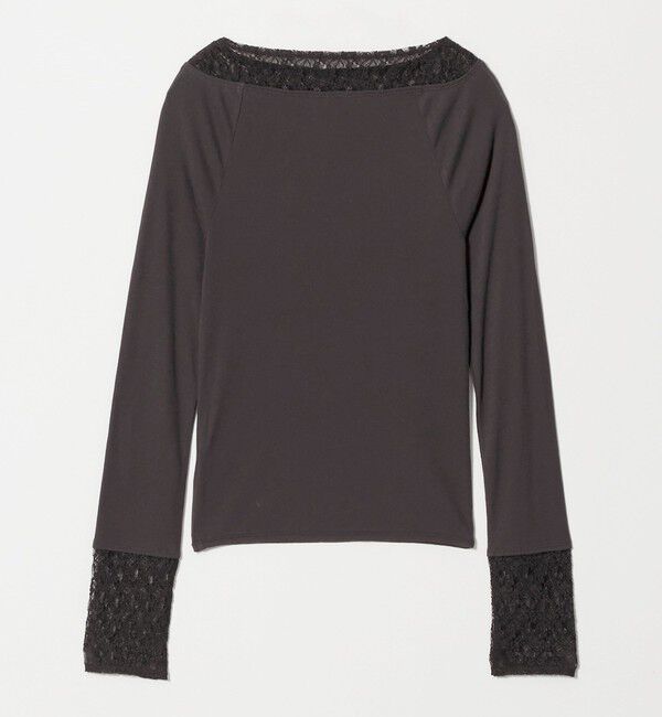BEAUTY&YOUTH UNITED ARROWS「レースドッキング ロングスリーブ カットソー」|Tシャツ・カットソー|