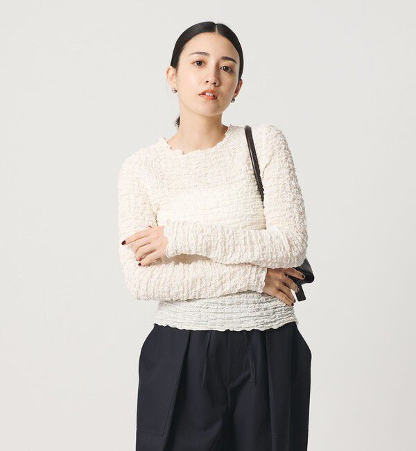 BEAUTY&YOUTH UNITED ARROWS「【WEB限定】シュリンクレース ロングスリーブプルオーバー」|Tシャツ・カットソー|