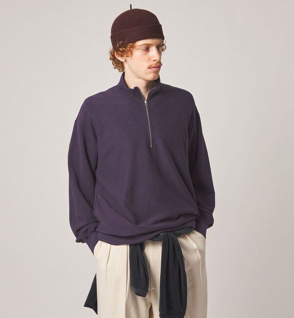 STEVEN ALAN「＜Steven Alan＞ C/R ウラケ ジップ スタンドネック スウェット」|スウェット・ジャージ|