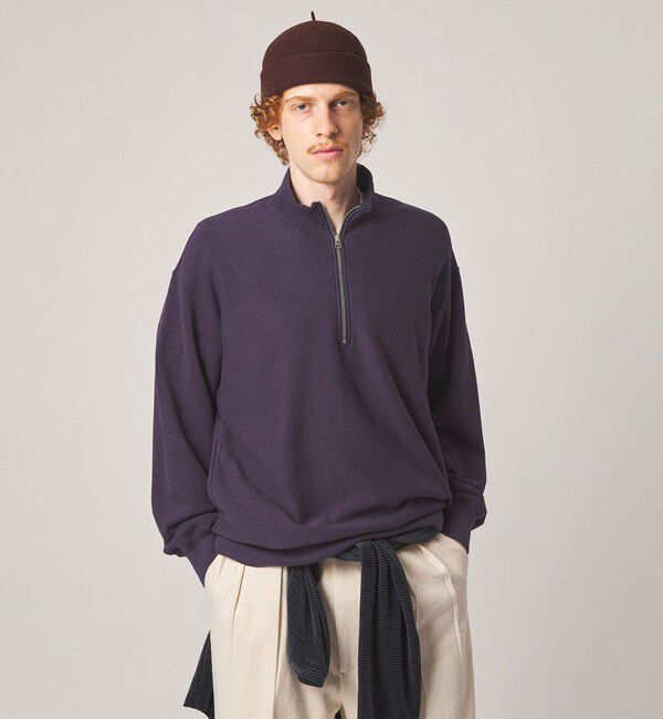 STEVEN ALAN「＜Steven Alan＞ C/R ウラケ ジップ スタンドネック スウェット」|スウェット・ジャージ|