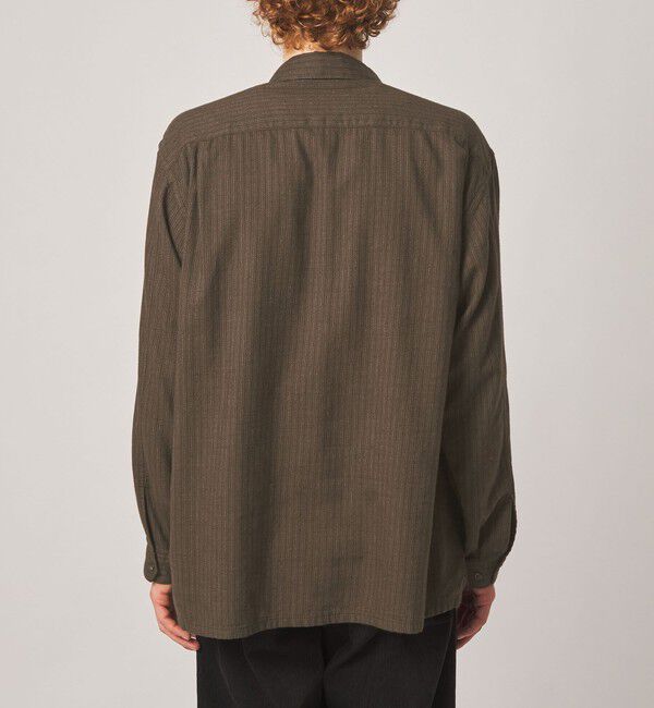 STEVEN ALAN「＜Steven Alan＞ ドレープ ピーチストライプ ジップ プルオーバー」|シャツ・ブラウス|