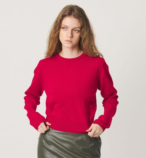 ATTISESSION「＜ATTISESSION＞ショート プルオーバーニット」|ニット・セーター|RED