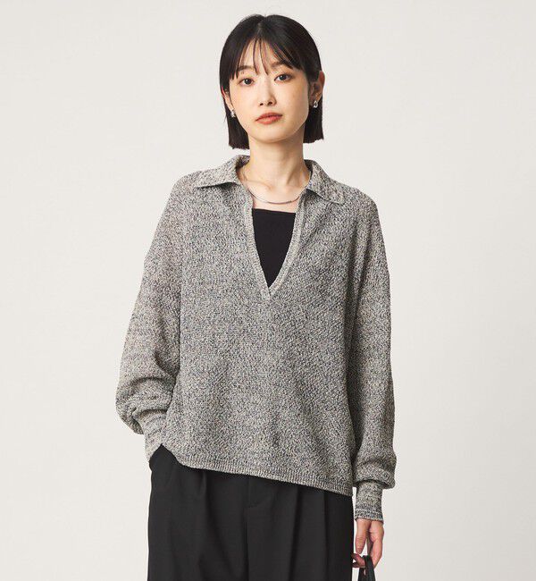 UNITED ARROWS green label relaxing「メランジ スキッパー ニット」|ニット・セーター|