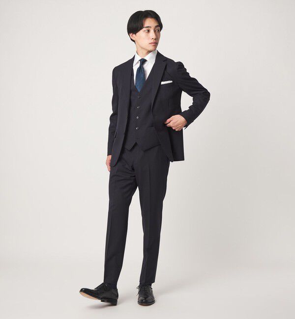 UNITED ARROWS green label relaxing「コットン シャドウストライプ クレリック ワイドカラー ドレスシャツ -イージーアイロン-」|シャツ・ブラウス|