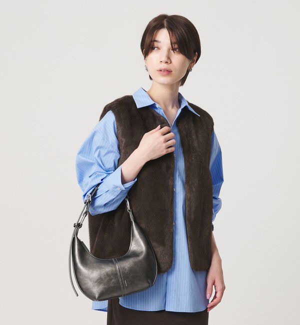 BEAUTY&YOUTH UNITED ARROWS「ポリエステル フェイクファー ベスト」|ベスト・ジレ|DK.BROWN