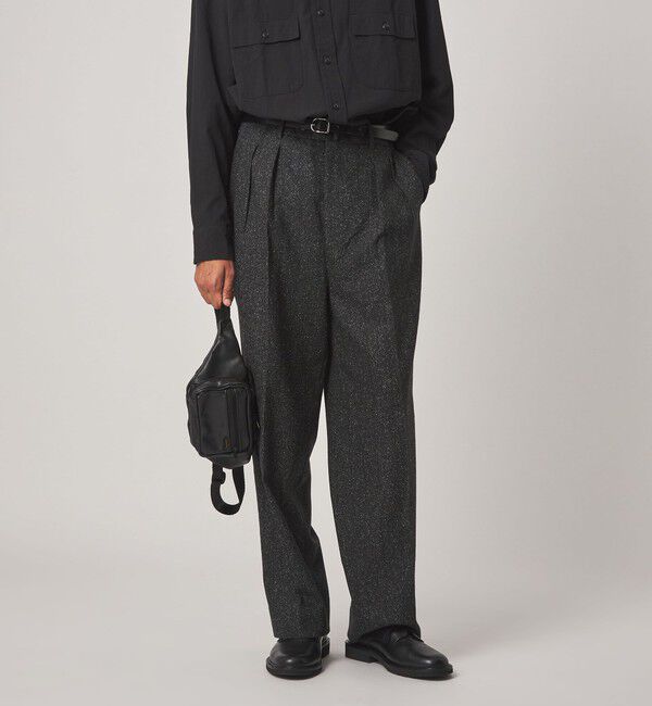 STEVEN ALAN「＜Steven Alan＞ ネップ ヘリンボーンツイード イン ツープリーツ ドレス トラウザーズ II」|スラックス|