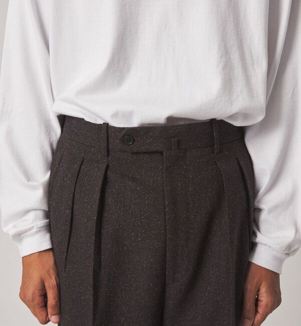 STEVEN ALAN「＜Steven Alan＞ ネップ ヘリンボーンツイード イン ツープリーツ ドレス トラウザーズ II」|スラックス|