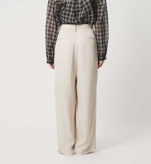 BEAUTY&YOUTH UNITED ARROWS「アセテート 2タック ワイドストレートパンツ ウォッシャブル/オフホワイト」|その他|
