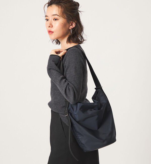 UNITED ARROWS green label relaxing「＜スタイリスト 兵藤千尋さんコラボ・PARTE＞2WAY バケットバッグ 撥水」|ショルダー・メッセンジャー|NAVY