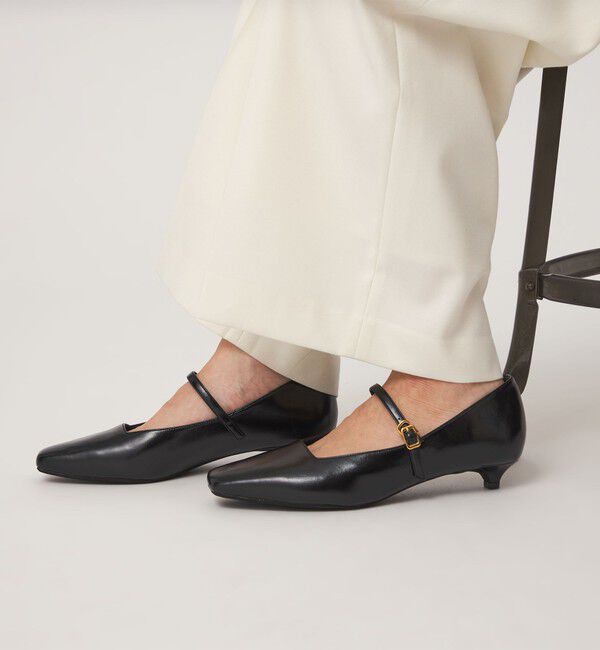 UNITED ARROWS green label relaxing「スクエア ストラップパンプス」|パンプス|BLACK