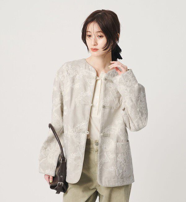 BEAUTY&YOUTH UNITED ARROWS「ジャガード ペイズリー エンブロイダリー ジャケット」|テーラードジャケット|