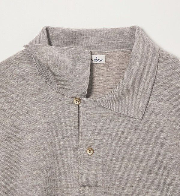 STEVEN ALAN「＜Steven Alan＞ メランジ ウール オープン ニット 2B ポロシャツ」|ニット・セーター|