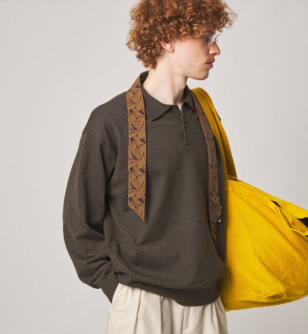 STEVEN ALAN「＜Steven Alan＞ メランジ ウール オープン ニット 2B ポロシャツ」|ニット・セーター|