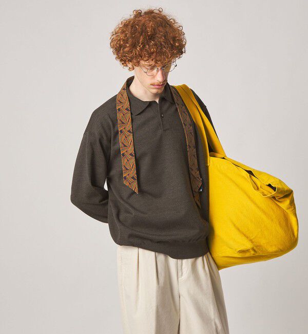 STEVEN ALAN「＜Steven Alan＞ メランジ ウール オープン ニット 2B ポロシャツ」|ニット・セーター|