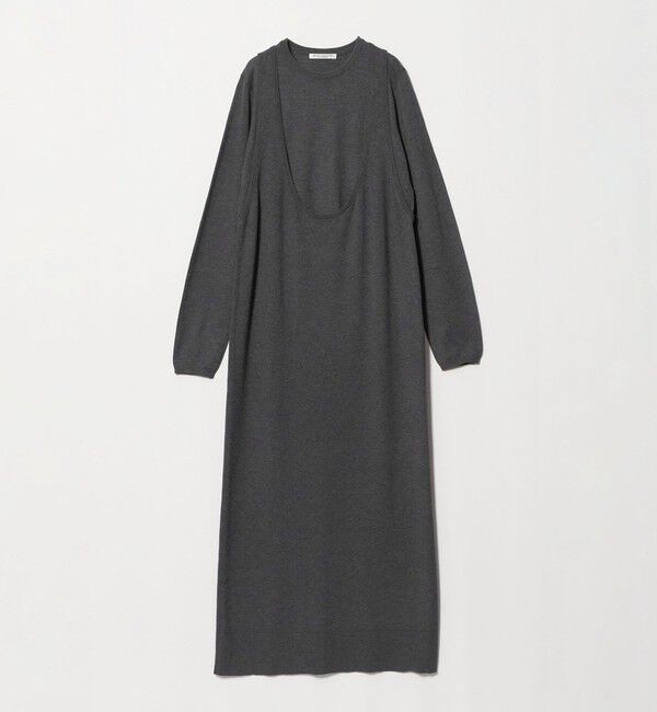 BEAUTY&YOUTH UNITED ARROWS「ウールブレンド レイヤード ニットワンピース」|ワンピース|DK.GRAY