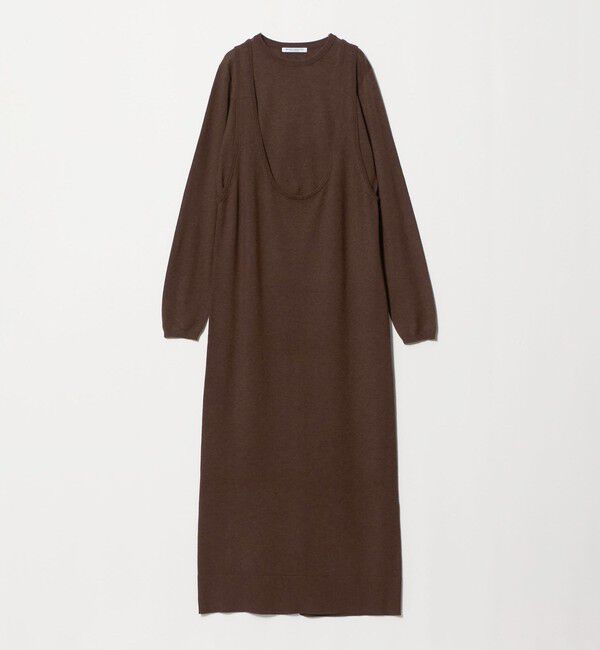 BEAUTY&YOUTH UNITED ARROWS「ウールブレンド レイヤード ニットワンピース」|ワンピース|DK.BROWN