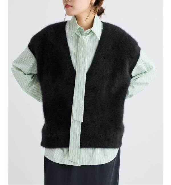 IENA LA BOUCLE「IENA LA BOUCLE フォックス カシミヤ V ベスト」|ベスト・ジレ|