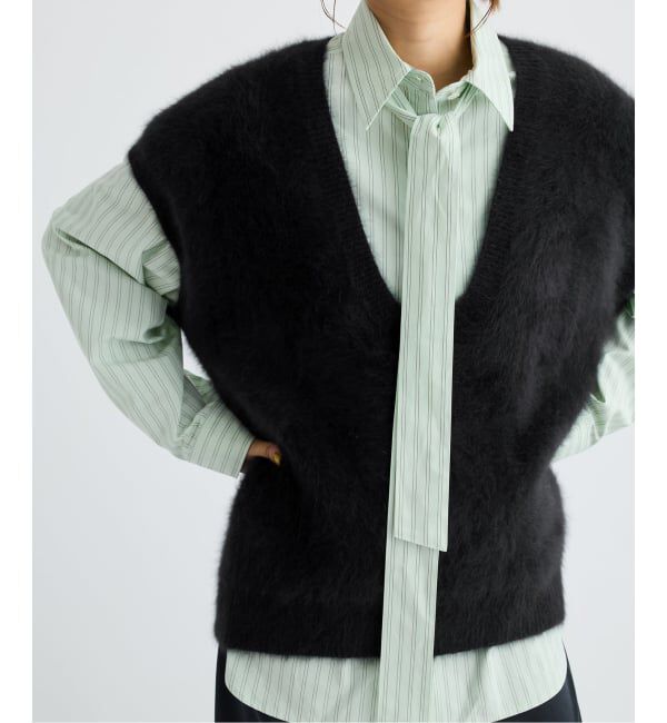 IENA LA BOUCLE「IENA LA BOUCLE フォックス カシミヤ V ベスト」|ベスト・ジレ|