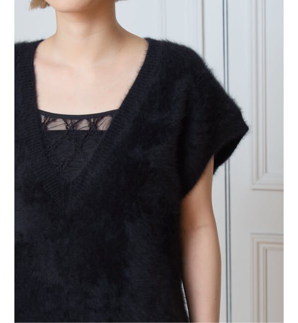 IENA LA BOUCLE「IENA LA BOUCLE フォックス カシミヤ V ベスト」|ベスト・ジレ|