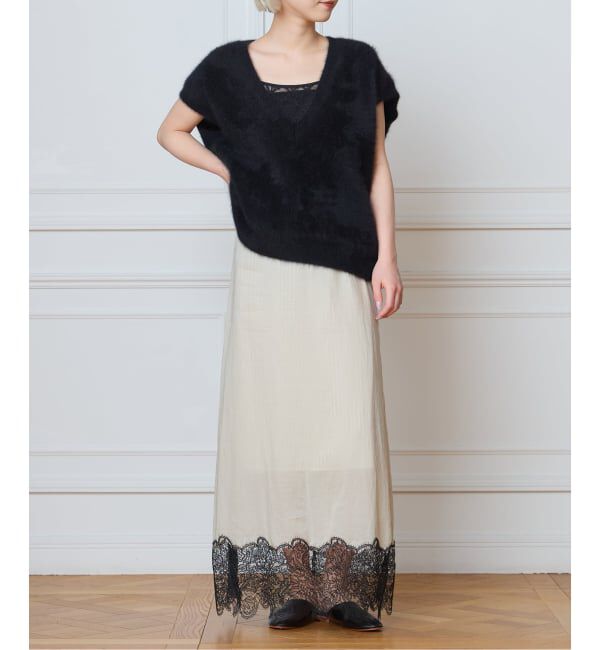 IENA LA BOUCLE「IENA LA BOUCLE フォックス カシミヤ V ベスト」|ベスト・ジレ|