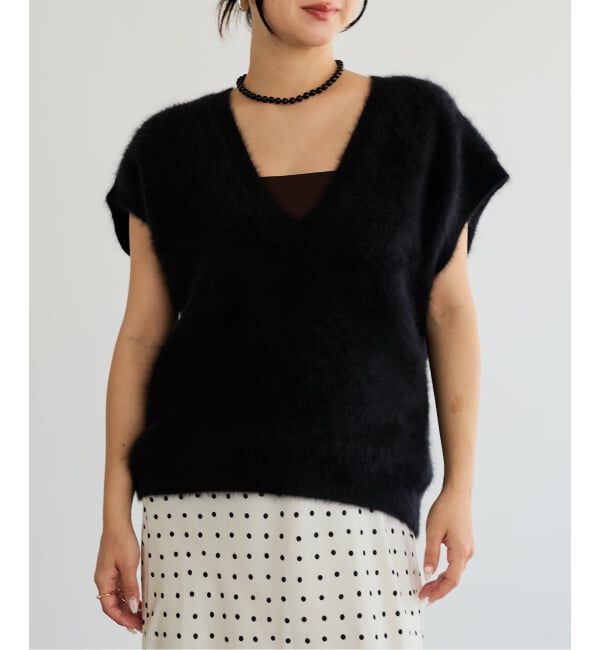 IENA LA BOUCLE「IENA LA BOUCLE フォックス カシミヤ V ベスト」|ベスト・ジレ|