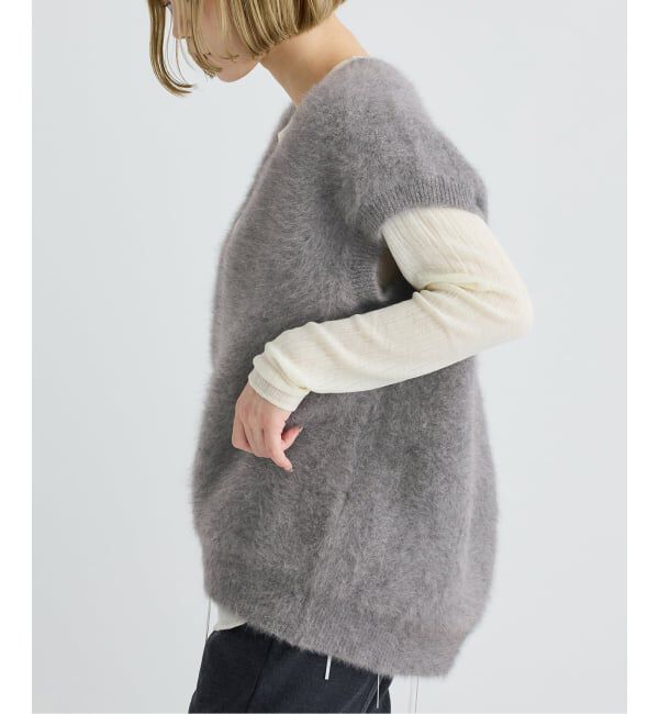 IENA LA BOUCLE「IENA LA BOUCLE フォックス カシミヤ V ベスト」|ベスト・ジレ|