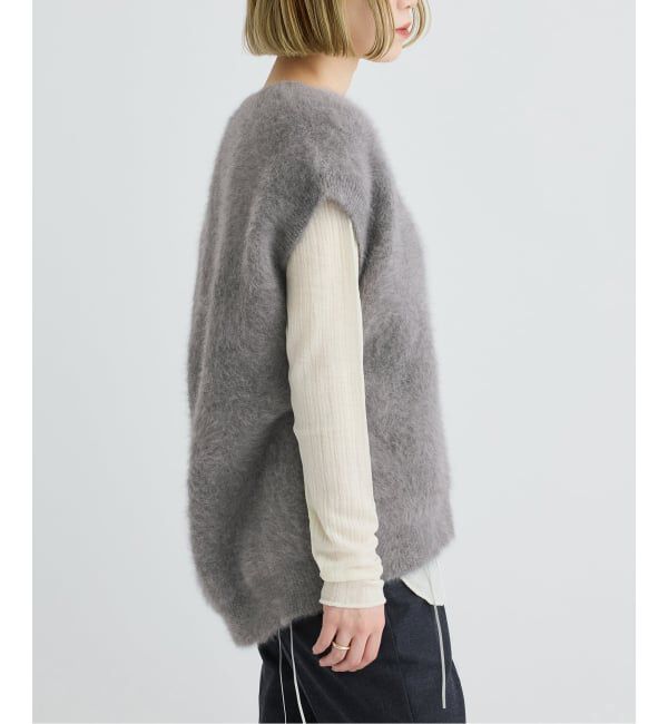 IENA LA BOUCLE「IENA LA BOUCLE フォックス カシミヤ V ベスト」|ベスト・ジレ|