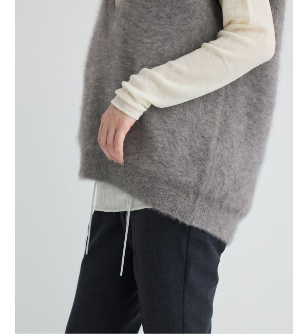 IENA LA BOUCLE「IENA LA BOUCLE フォックス カシミヤ V ベスト」|ベスト・ジレ|