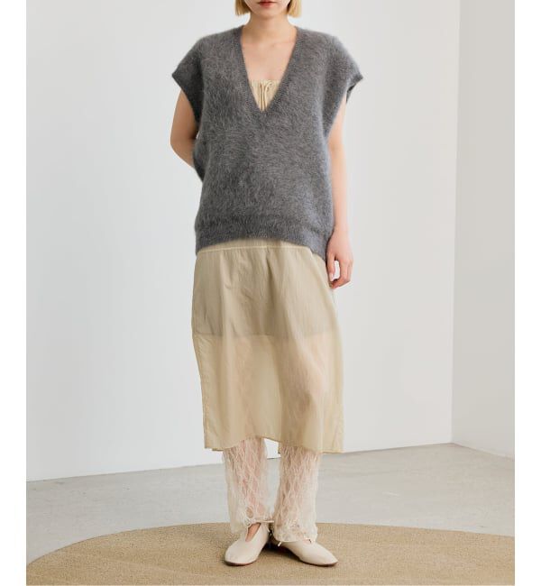 IENA LA BOUCLE「IENA LA BOUCLE フォックス カシミヤ V ベスト」|ベスト・ジレ|