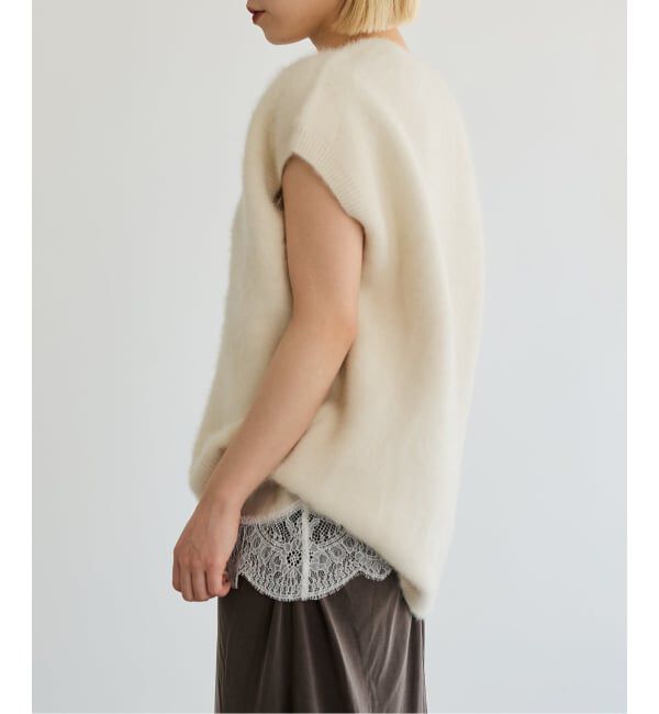IENA LA BOUCLE「IENA LA BOUCLE フォックス カシミヤ V ベスト」|ベスト・ジレ|