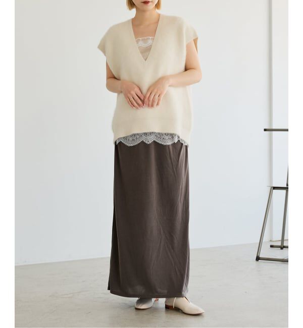 IENA LA BOUCLE「IENA LA BOUCLE フォックス カシミヤ V ベスト」|ベスト・ジレ|
